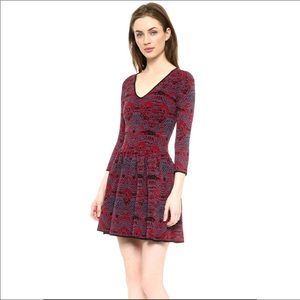 Marchesa Voyage Jacquard Knitted Dress - Large